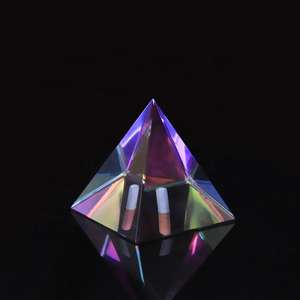 Wholesale Egypt Colorful Glass Crystal Pyramid <b>Prisms</b> with Screw for Photography - Product Image 2