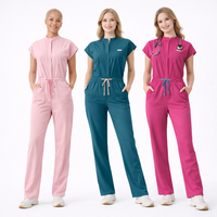 Vente en gros de tenues médicales extensibles et respirantes pour femmes Niaahinn, uniformes d'infirmière en une seule pièce, hôpital, clinique dentaire
