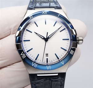 Montre pour homme de luxe, marque haut de gamme, mécanique automatique, acier inoxydable, bracelet en cuir véritable, verre saphir, étanche 50 bars, haute qualité - Product Image 1
