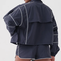 Ensemble de survêtement en nylon respirant léger surdimensionné à coupe ample avec logo personnalisé en gros pour l'automne