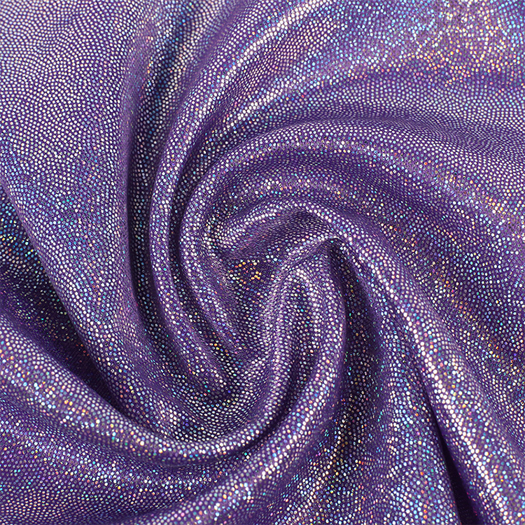 Fabric 2 Way Stretch Poly Knit Fabric Iridescent Shiny