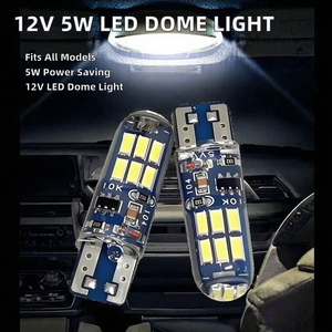 ไฟโดม LED 12V 5W T10 4014 15SMD ซิลิโคน ไฟส่องป้ายทะเบียน ไฟอ่านหนังสือภายในรถยนต์ - Product Image 2