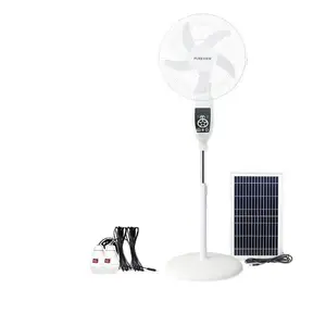 Wholesale online with RC 16 Inches 5 blades rechargeable stand fan AC/DC operation timer ventilation led fan