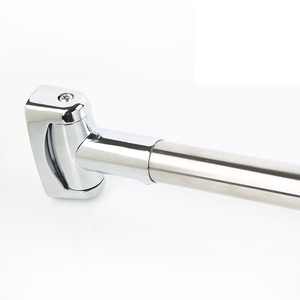 Tiges <span class=keywords><strong>de</strong></span> <span class=keywords><strong>douche</strong></span> en acier inoxydable à arc arrondi, Chrome exquis, réglables, personnalisées pour <span class=keywords><strong>baignoire</strong></span> - Product Image 5