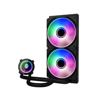 Refroidisseur de CPU liquide blanc CM-240 CoolMan avec dissipateur thermique en cuivre d'interface d'alimentation multi-plateforme ARGB à 3 broches