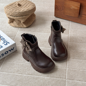 Stivaletti invernali da ragazza suola calda in <span class=keywords><strong>gomma</strong></span> spessa Sole antiscivolo fondo piatto <span class=keywords><strong>stivali</strong></span> Casual all'ingrosso - Product Image 4