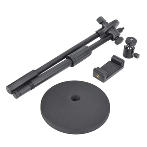 Soporte de Suelo para Teléfono y Tablet de Aleación de Aluminio para Escritorio, Soporte Profesional para Transmisión en Vivo, Base de 30 cm - Product Image 2