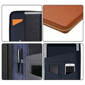 Smooth PU Leather Zip Around <b>A5</b> Notebook Portfolio Custom Embossed Logo Business <b>Diary</b> Corporate Gift Journal Wholesale OEM ODM - Product Image 3