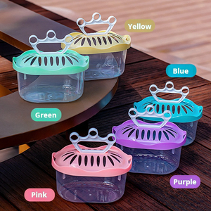 Ingrosso scatola di plastica per animali domestici piccola scatola di pesce scatola di tartaruga può ospitare criceto <span class=keywords><strong>acquario</strong></span> - Product Image 2