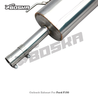 Tuyaux d'échappement en acier inoxydable pour Ford F150 XLT 3.5T 2015-2022, silencieux Valvetronic Catback, embouts noirs, montage direct