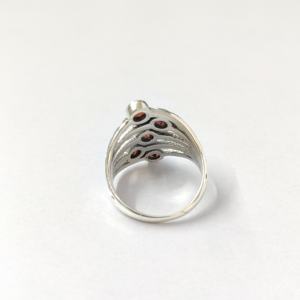 แหวนโกเมนเงินแท้ 925 แหวนพลอยโกเมน งานแฮนด์เมด คอลเลคชั่นแหวนสวย เครื่องประดับเงิน ราคาขายส่ง - Product Image 3