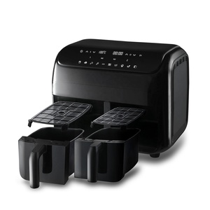 Freidora de Aire Digital de Doble Cesta 4L+4L, la Más Vendida, Sin Aceite, Ahorro de Energía, Diseño Cuadrado Moderno, Eléctrica, para Hoteles - Product Image 1