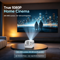 Projecteur Home Cinéma HTP N8 Nouvelle Conception LED LCD 1080P Haute Luminosité Stéréo HIFI Courte Portée Portable Prêt pour la 3D