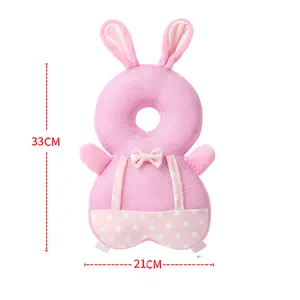 OEM Baby and Kid Need Products Manufacturer Cute Rabbit-Shape Prevent Injury Walk Learning Mesh Fabric Infant Anti-fall Headrest