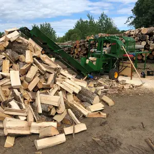 Voll hydraulische Kettensäge Version Feuerholz verarbeiter Holz spalter mit allem Zubehör 27 PS 35 Tonnen EPA genehmigt 20 "Durchmesser