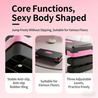 Plataforma Ajustable de ABS para Ejercicios Aeróbicos y Entrenamiento de Fitness