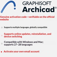 Archicad 29 תוכנה מקורית מספר סידורי להפעלה, חשבון מפתח, תמיכה רב לשונית עבור Windows ו-Mac