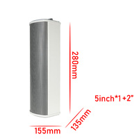 Venta al por Mayor 2025 Altavoz de Columna de Aluminio Impermeable para Exteriores/Jardín 20W Woofer de 5" Tweeter de 1" Potencia de 60W para Uso en Exteriores