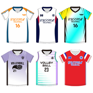 Jersey Voli Sublimasi Custom Logo Tim Sendiri Seragam Voli Pria Hitam Kaos Voli Wxmn002 - Product Image 5