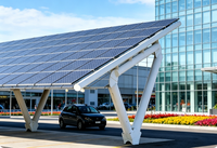 Structure de carport solaire intégrée étanche et antirouille pour véhicules, accessoires de montage photovoltaïque inclus
