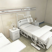 Moniteur médical d'installation hospitalière à bras long, orientable à 90 degrés, en alliage d'aluminium blanc, réglable en hauteur
