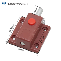 Loquet magnétique à bouton-poussoir en plastique de haute qualité pour porte de placard, fermeture automatique pour hôtel, salle de bain, design moderne