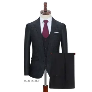 Wholesale Exclusive Men's Suit/Suit/Coat/Jacket, Made Of Polyester/Viscose Blended Fabric, With Low Price