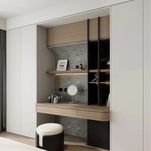 Armadio su Misura <span class=keywords><strong>Salvaspazio</strong></span> Minimalista con Scrivania Integrata per <span class=keywords><strong>Soluzioni</strong></span> Camera da Letto in Appartamenti di Piccole Dimensioni - Product Image 2