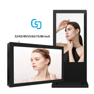 Chaungshijie 4k вывеска экран белый вертикальный 75 дюймов ЖК-дисплей цифровой наружный рекламный дисплей для станции