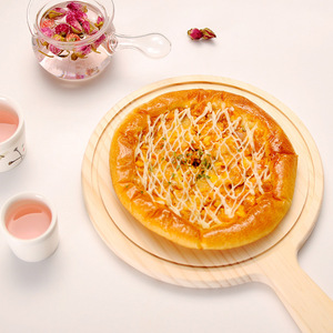 Solid Wood <b>Pizza</b> <b>Tray</b> Round With Handle For <b>Baking</b> <b>Pizza</b> Tools Heze Shandong Made Hand Wash Only - Product Image 1