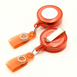 بكرة حامل البطائق ملونة شفافة سهلة السحب من البلاستيك عالي الجودة لون سادة - Product Image 4