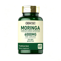 Capsules de Moringa en gros ODM/OEM – Soutien Énergétique et Immunitaire à Base de Plantes, Sans OGM, Provenant d'un Exportateur Indien