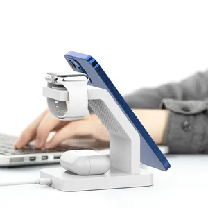 Soporte Magnético para Teléfono 3 en 1 con Cargador Inalámbrico de Carga Rápida de 15W para Apple IWatch, AirPods, <span class=keywords><strong>iPhone</strong></span> 15, 14, 13, <span class=keywords><strong>12</strong></span> <span class=keywords><strong>Pro</strong></span> <span class=keywords><strong>Max</strong></span> - Product Image 6