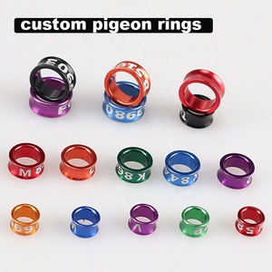Groothandel Hoge Kwaliteit Vogel Accessoires Kleurrijke Legering Duif Voet Ring - Product Image 4