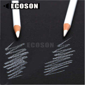 ÉCHANTILLONS GRATUITS Crayons à fusain en bois pré-affûtés, ensemble personnalisé de crayons à fusain triangulaires, hexagonaux, ronds, blancs et en <span class=keywords><strong>ardoise</strong></span> - Product Image 6