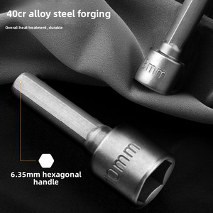 1/4 Six-Point Non-Magnetic Heavy-Duty Spray Finish <strong>Socket</strong> Drill Electric Screwdriver Air Ratchet <strong>Socket</strong> Bit 7/8/10/12/13mm - Product Image 3