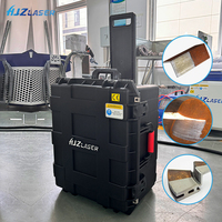 Nettoyeur laser haute puissance 200W, machine de nettoyage laser pulsé pour le métal, l'acier inoxydable, l'acier au carbone, l'élimination de la rouille et de la peinture sur bois