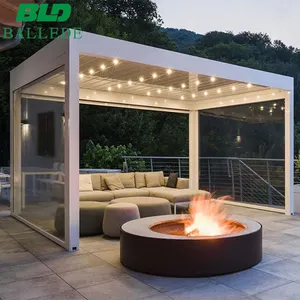 Motorizzato Impermeabile Pergolati Idee Antipioggia Patio Copertura Tenda Gazebo Louvre Tetto In Alluminio Pergola Tetto