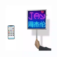Afficheur LED publicitaire programmable par application, 4K, rechargeable par USB, portable, panneau d'affichage LED à main avec garantie de 3 ans