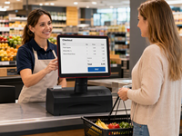 Caisse enregistreuse tactile tout-en-un 15,6 pouces avec imprimante thermique intégrée, tiroir-caisse, Wi-Fi 6, Bluetooth 5.2 pour supermarché