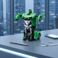 Robot Educativo con IA, Dispositivo de Escritorio Transformable en Auto de Carreras RC, Modelo de Auto Deportivo de Juguete con Instrucción de 24 Horas