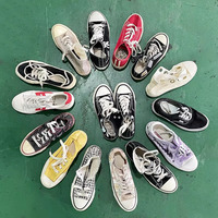 Atmungsaktive Canvas-Schnürschuhe mit Rundzehe für Alle Jahreszeiten, Gebrauchtware im Großhandel zum Wiederverkauf, 25kg Ballen, USA-Herkunft