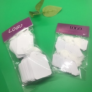 Trang sức nhãn nhỏ tự làm trống thẻ nhỏ giấy trắng dòng đàn hồi giá 200 cái/túi - Product Image 3