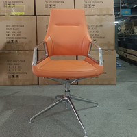 Chaise de bureau pivotante moderne avec support lombaire, fauteuil de direction massant, réglable en hauteur, avec accoudoirs, en cuir