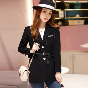 Chaqueta entallada de longitud media, diseño otoño/invierno <span class=keywords><strong>2022</strong></span>, elegante y ecológica para <span class=keywords><strong>mujer</strong></span>. - Product Image 4