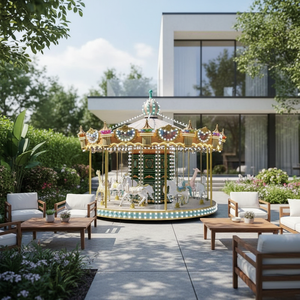 Pas cher Manège de Parc D'attractions Attrayant 12/16 Siège Électrique Carrousel Merry Go Round Enfants Carrousel À Vendre - Product Image 1