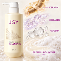 Sampo Keratin Kolagen Kompleks 500ml untuk Rambut Kering dan Rusak, Membersihkan dan Melembapkan untuk Rambut Lebih Halus dan Berkilau Label Pribadi
