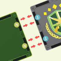 XINBIDA Blocs de Construction Magnétiques Deluxe Base Militaire 3D, Jouet Empilable Camp Militaire Stratégique avec Multi-Véhicules et Figurines de Soldats