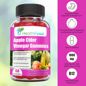 Factory Direct Apple Cider Vinegar Gummies with Apple Cider Vinegar Supports Energy Levels Performance Supports Gummies - Product Image 6
