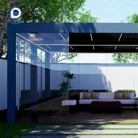 Pavillon en aluminium personnalisé Prima avec tables et chaises pivotantes, abri solaire extérieur pour cour, pavillon de loisirs sur mesure pour jardin et terrasse